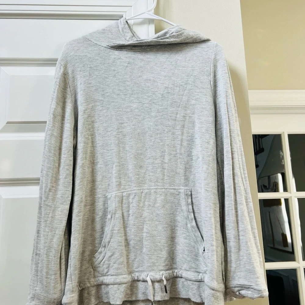 90 Degree By Reflex Light Gray Hoodie